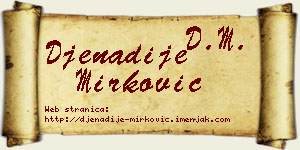 Đenadije Mirković vizit kartica